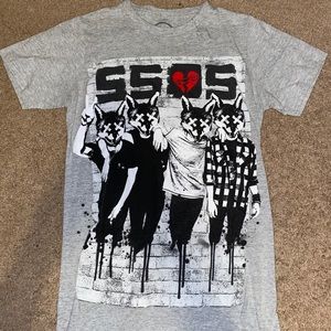 5 Seconds Of Summer Gray Graphic Tee